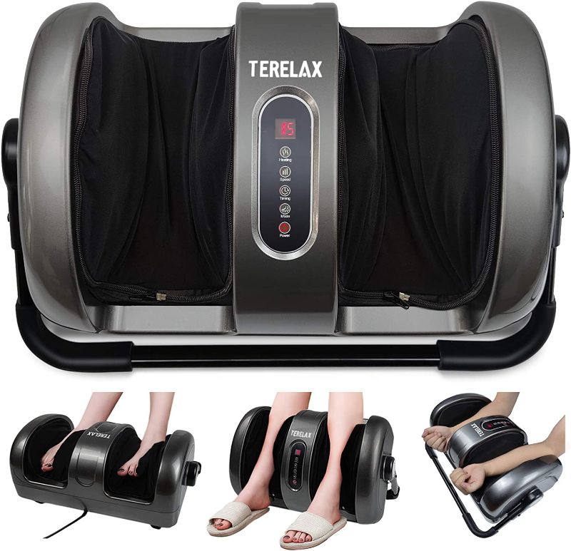 Photo 1 of TERELAX Foot Massager Machine Shiatsu Foot and Calf/Leg Massager with Heat Deep Kneading Foot Pain to Promote Blood Circulation and Better Sleep
