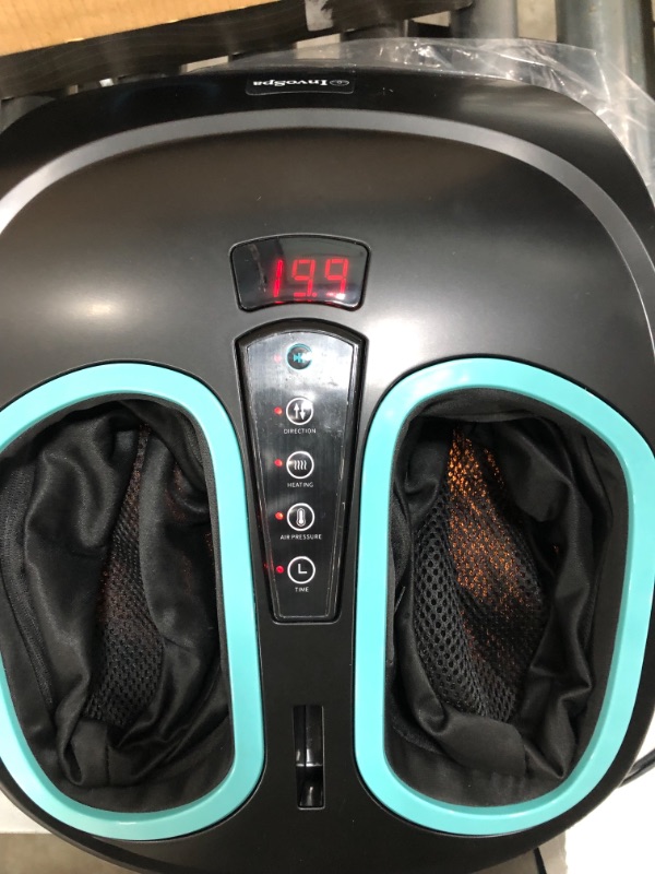 Photo 3 of Shiatsu Foot Massager Machine with Heat - Electric Deep Kneading Heated Foot Massage Air Compression - Circulation, Legs, Plantar Fasciitis, Neuropathy Pain Therapy Spa Feet Massager Stocking Stuffers
