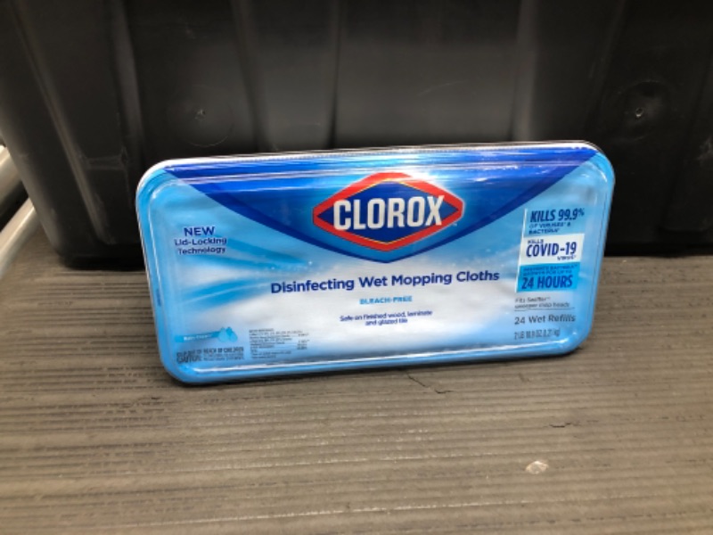 Photo 1 of Clorox Disinfecting Wet Mopping Pad Refills, Bleach Free, 12 Count Wet Refills
