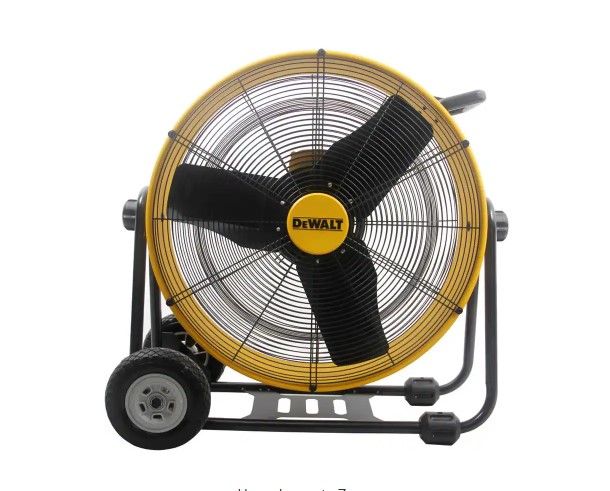 Photo 1 of 24 in. Heavy-Duty Drum Fan with Extra Long 12 ft. Power Cord and Stepless Speed Control
