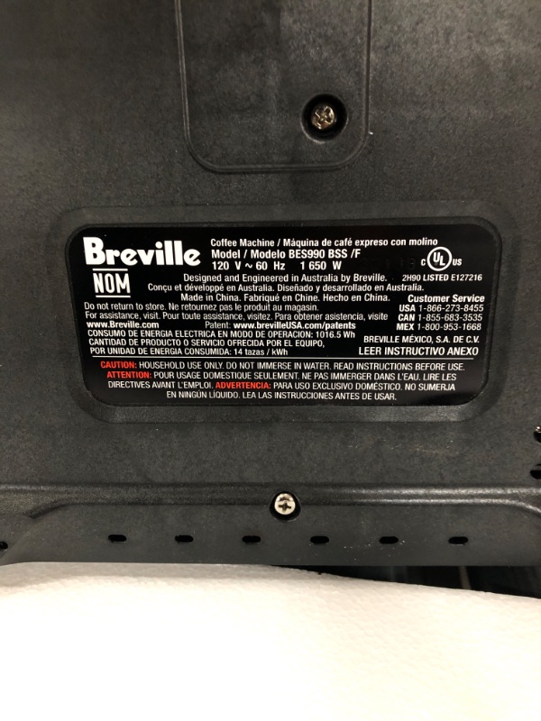 Photo 5 of ***PARTS ONLY***
Breville BES990BSS Oracle Touch Fully Automatic Espresso Machine, Brushed Stainless Steel (2693448)
