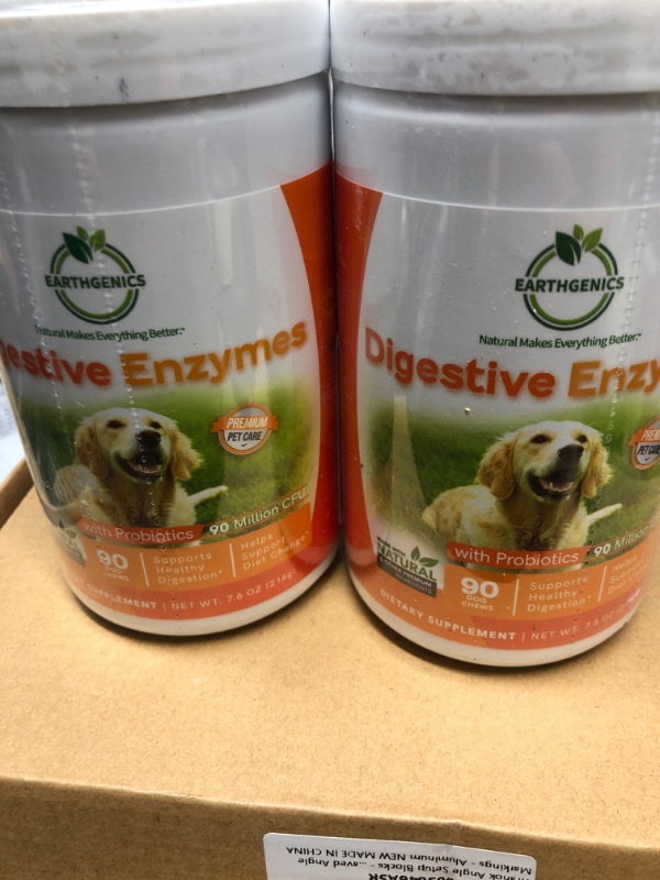 Photo 2 of  2 pack Digestive Enzymes for Dogs – Premium Dog Probiotics and Digestive Enzymes with 90 Billion CFU – Digestive Support Supplement for Optimal Digestion – 90 Soft Chews