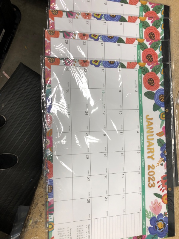 Photo 2 of  4 pack**2023-2024 Desk Calendar - Desk Calendar 2023-2024, Jan 2023 - Jun 2024, 16.8" x 12", 18 Months Desk Calendar with to-do List & Notes, Corner Protectors, Large Blocks, Perfect for Planning - Colorful Floral mluticolored