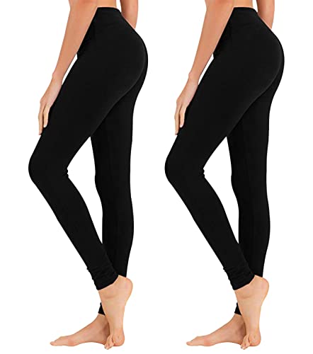 Photo 1 of Diravo Womens Leggings High Waisted,Buttery Soft Black Leggings for Women,Athletic Yoga Pants for Workout Running 2 Pack- Black medium/large 