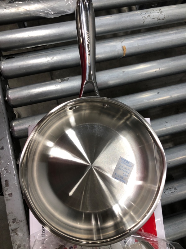 Photo 3 of AVACRAFT 8inch Stainless Steel Frying Pan with Lid and Side Spouts