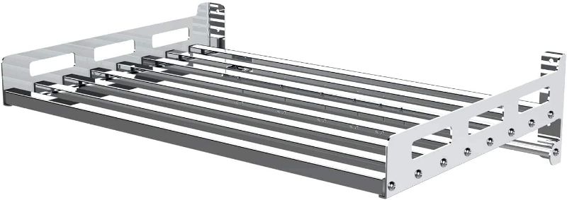 Photo 1 of 30 Inch Stainless Steel Wall Shelf Metal Shelving Heavy Duty Commercial or Household Grade Wall Mount Microwave with Fixing Kit Microwave Support Load 120lb/55kg Microwave Oven Shelf