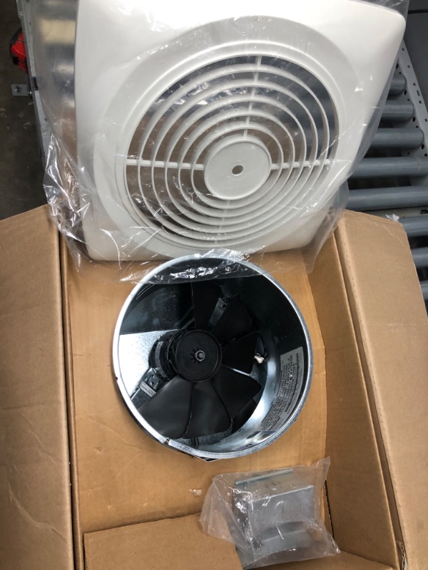 Photo 2 of *PARTS ONLY* Broan Broan Exhaust Fan: 270 cfm, 285 sq ft Coverage, 10 in Duct, 8 sones, For 4 1/2 in to 9 1/2 in Wall Thick