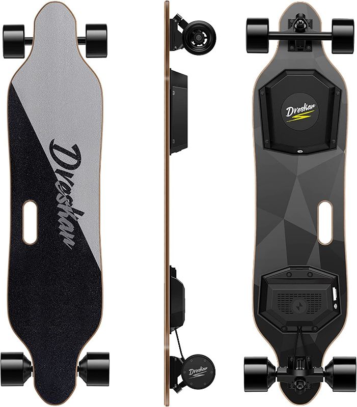 Photo 1 of ***PARTS ONLY*** DresKar Electric Skateboard 900W Dual Brushless Motor 25MPH Top Speed 3 Speed Adjustment 12.5 Miles Range Electric Longboard with Wireless Remote Control 7 Layer Maple Deck Max Load 286Lbs
