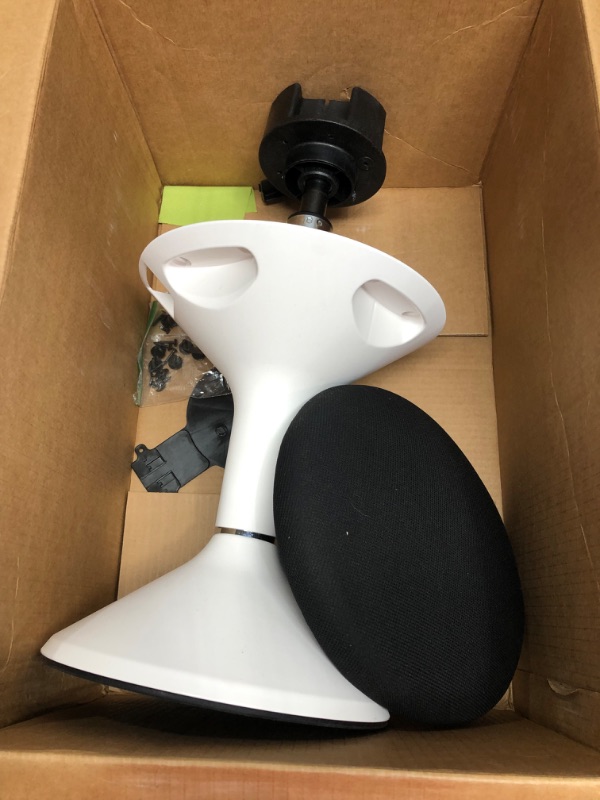 Photo 1 of SUN-FLEX Ergonomic Height Adjustable Balance Wobble Perch Stool for Home Office and Standing Desk with Natural and Active Posture (White)