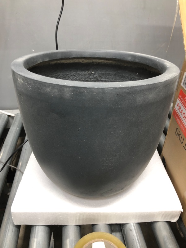 Photo 2 of 12 Tall Lightweight Concrete Modern Outdoor/Indoor Planter Charcoal - Rosemead Home  Garden, Inc.