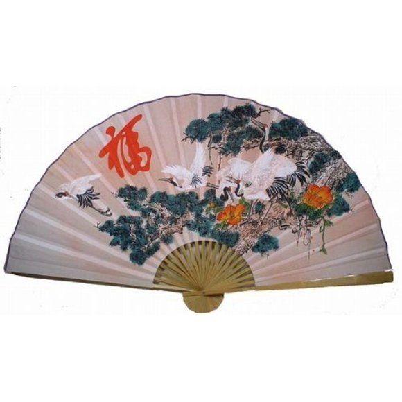 Photo 1 of "Classic 35"" Oriental Feng Shui Wall Fan-scenery"
