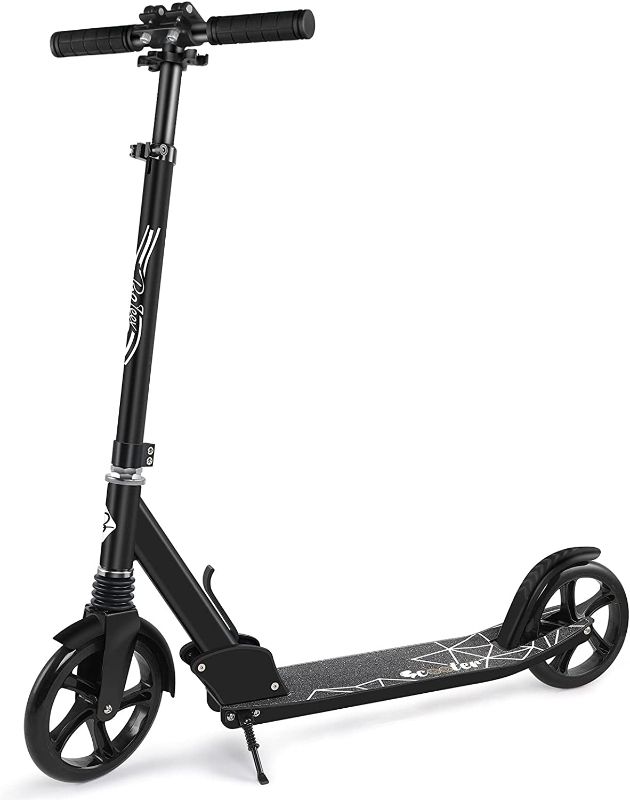 Photo 1 of Beleev V5 Scooters for Kids 6 Years and up, Foldable Kick Scooter 2 Wheel for Adults Teens, Large 200mm Wheels Sport Commuter Scooter, Adjustable Handlebar, Support Weight 220lbs
