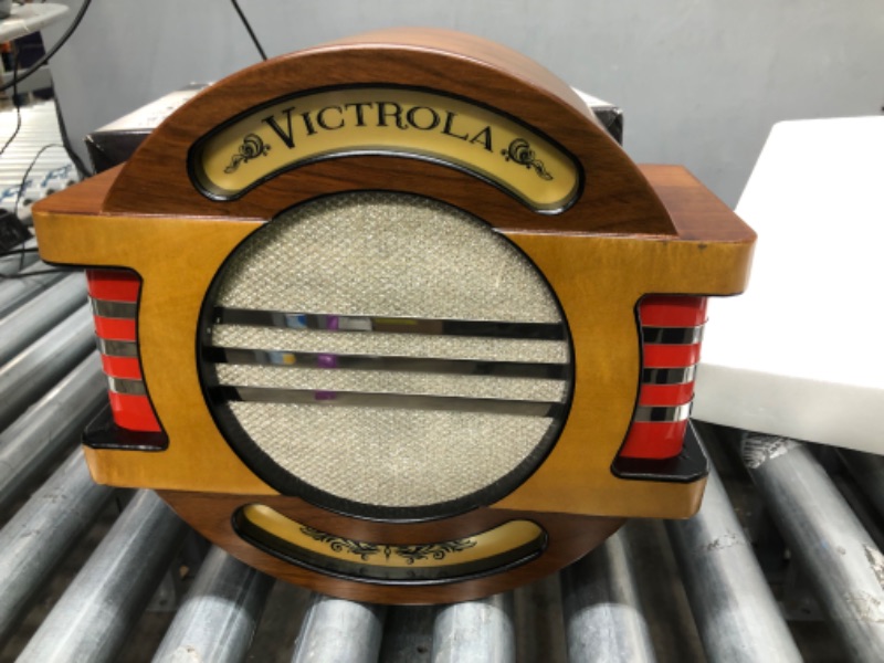 Photo 2 of Victrola Rechargeable Wood Vintage Wall Speaker with Bluetooth