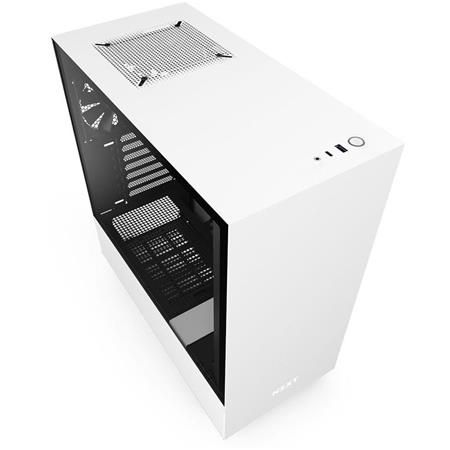 Photo 1 of NZXT - H510 Compact ATX Mid-Tower Case with Tempered Glass - Matte White