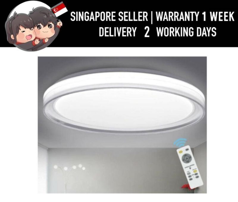 Photo 1 of DINGLILIGHTING WSCL16-48C LED Ceiling Light 48W Modern LED Dimmable Flush Mount Ceiling Light, 3000k~6000k 3 Color Changeable, Ceiling Lights With Transparent Edges, Ceiling Lighting Fitting With Remote Control For Living Room, Bedroom, Office 