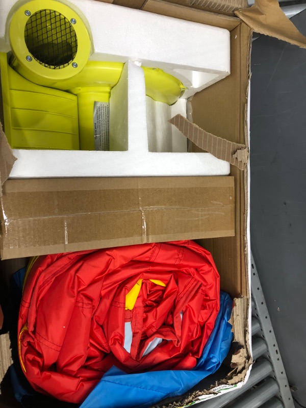 Photo 2 of WELLFUNTIME Inflatable Bounce House with Blower, Jumping Castle Slide, Kids Bouncer with Ball Pit, Basketball Rim, Dart Target Game
