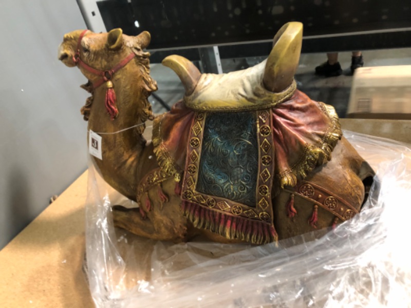 Photo 2 of (DAMAGED)Joseph's Studio by Roman - Colored Camel Figure for 27" Scale Nativity Collection, 14.5" H and 21" W, Resin and Stone, Decorative, Collection, Durable, Long Lasting
**HOLE IN THE BACK**
