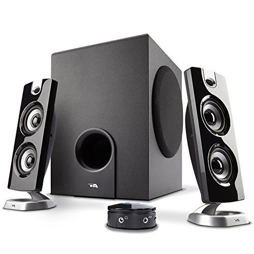 Photo 1 of DEELFEL Cyber Acoustics CA-3602FFP 2.1 Speaker Sound System with Subwoofer and Control Pod - Great for Music, Movies, Multimedia Pcs