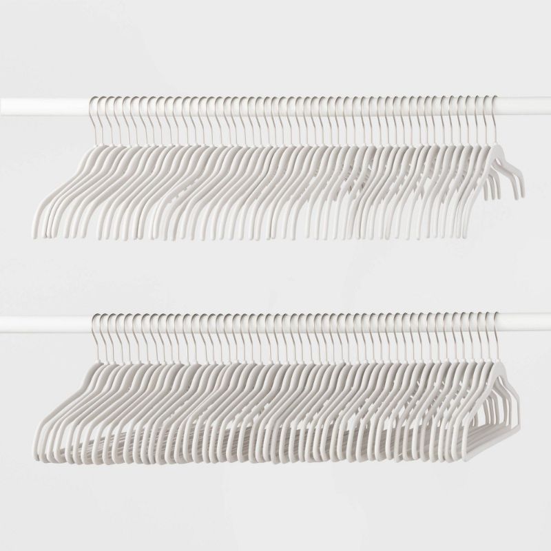 Photo 1 of 100pk Combo Pack Suit/Shirt Flocked Hangers - Brightroom™

