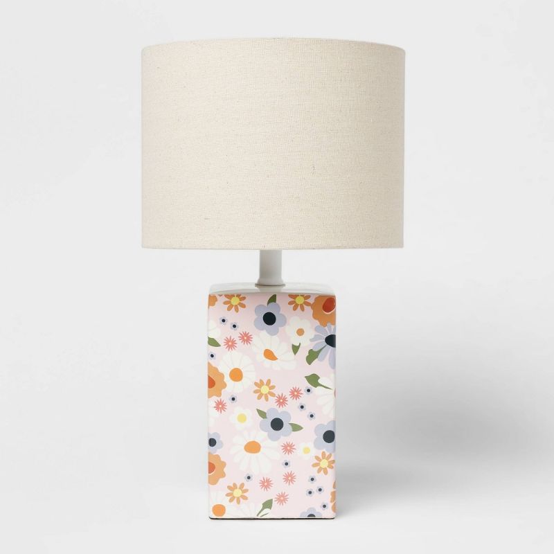 Photo 1 of Floral Print Table Lamp (Includes LED Light Bulb) - Pillowfort™
