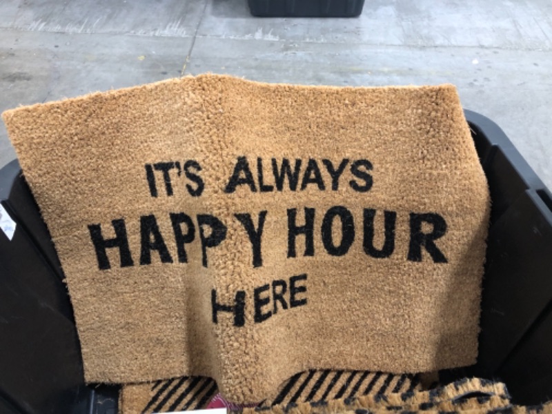 Photo 2 of 1'6"x2'6" It's Always Happy Hour Here Doormat Black - Opalhouse™

