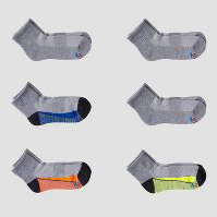 Photo 1 of 5 Packs Bundle Hanes Premium Boys' 6pk Ankle Socks - Colors May Vary - 3 Size Large, 2 Size Medium 

