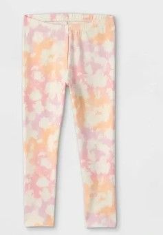 Photo 2 of 4 Pair Bundle Toddler Girls' Tie-Dye Leggings - Cat & Jack Light Pink 4T
