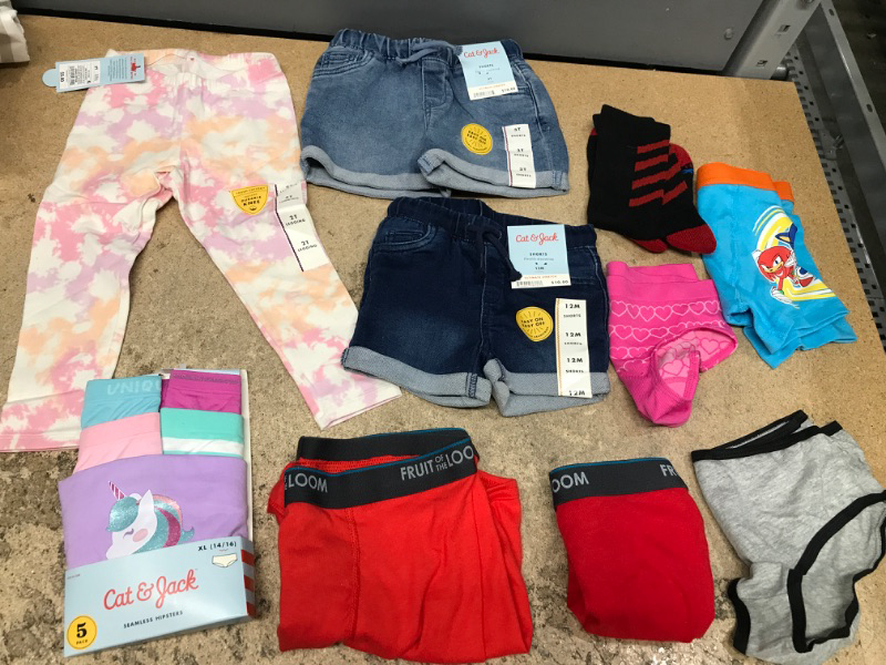 Photo 1 of 10 Item Kids Clothing Bundle - Various Sizes, All New 