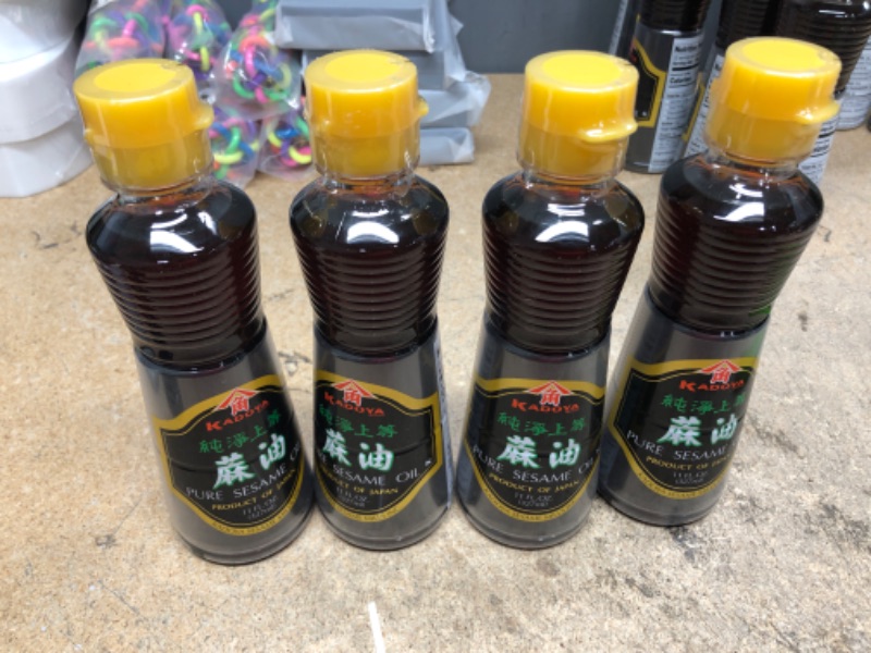 Photo 2 of *EXP: 6/14/23* 4 PACK Kadoya Pure Sesame Oil Fluid Ounce, 11 Fl Oz (B3039)