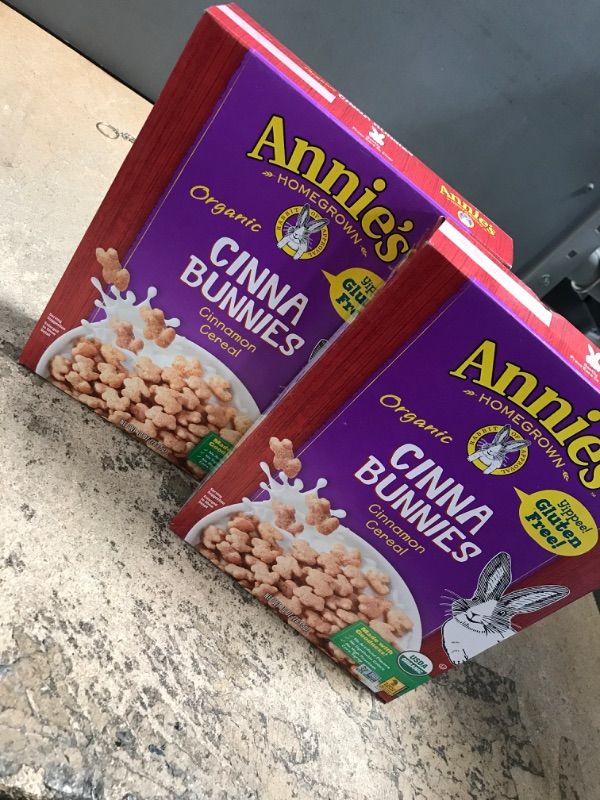 Photo 2 of  EXP 12/06/22-ANNIE'S HOMEGROWN, Organic Cereal,Cinnabunnies Size 10 OZ - No Artificial Ingredients GMO Free 95%+ Organic Pack of 2 