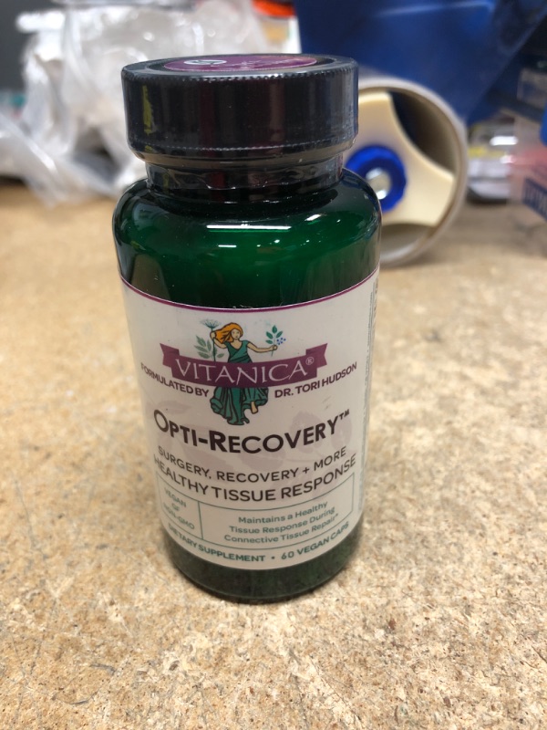 Photo 2 of *EXP: 8/26/2024* Vitanica Opti-Recovery, Pre & Post Surgery Support, Wound Care, BBL, Tummy Tuck, C Section & Postpartum Vitamin Essentials Healing Support, Scar, Shoulder, Hysterectomy, Breast & Lipo, Vegan, 60 Caps