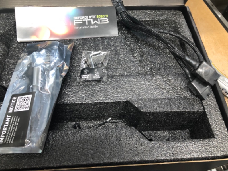 Photo 1 of EVGA GeForce RTX 3090 Ti FTW3 BLACK GAMING, 24G-P5-4981-KR, 24GB GDDR6X, ICX3 Technology,
