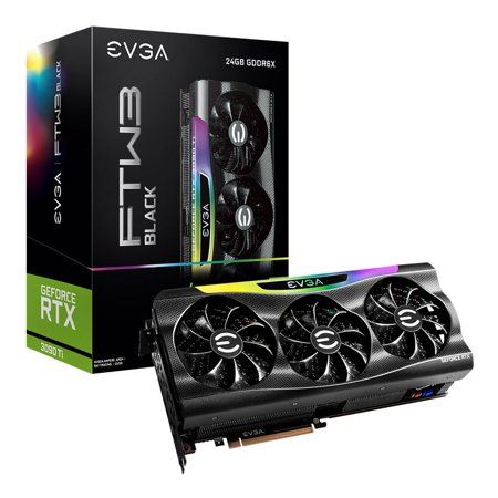 Photo 1 of EVGA GeForce RTX 3090 Ti FTW3 BLACK GAMING, 24G-P5-4981-KR, 24GB GDDR6X, ICX3 Technology,
