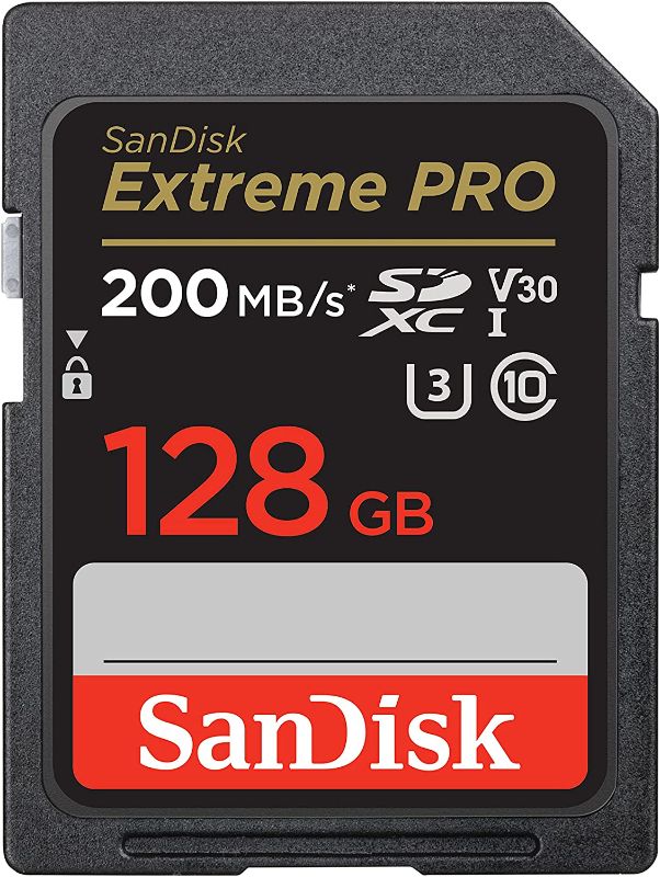 Photo 1 of 4.8 out of 5 stars171,371 Reviews
SanDisk 128GB Extreme PRO SDXC UHS-I Card - C10, U3, V30, 4K UHD, SD Card - SDSDXXY-128G-GN4IN