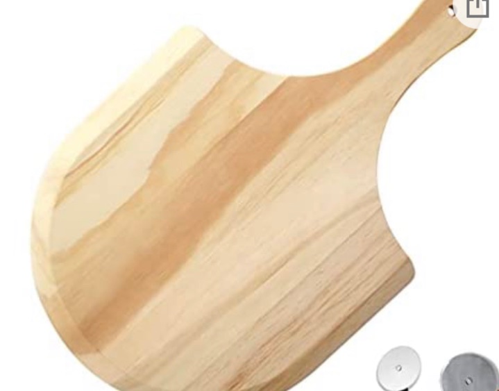 Photo 1 of 4.2 out of 5 stars69 Reviews
Wooden Pizza Peel - Pizza Paddle Tray Cutting Board 2pizza cutter Wood Pizza Board Pizza Spatula Paddle for Baking Homemade Pizza and Bread,Wooden Pizza Paddle Great for Cheese Board(11inch)