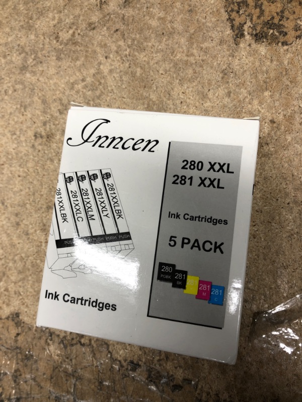 Photo 3 of Inncen Compatible Ink Cartridges Replacement for Canon 280 281 PGI 280XXL CLI 281XXL for Pixma TR8520 TR7520 TS9120 TS6120 TS6220 TS8120 Printer