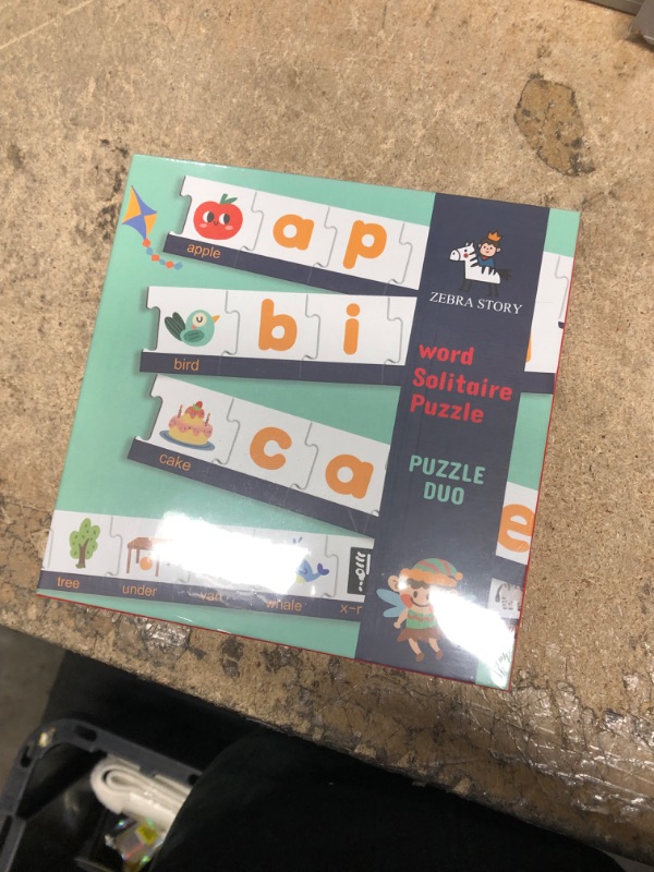 Photo 2 of Domaxarts Spelling Puzzles for Kids Ages 3-5,Three and Four Letter Words with Matching Images,26 Words and 52 Letters, Spelling Game,Puzzle Learning Game, Early Learning
