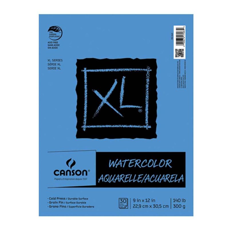 Photo 1 of Canson XL Watercolor Pads, 9 in. X 12 in., Pad of 30 (100510941)
