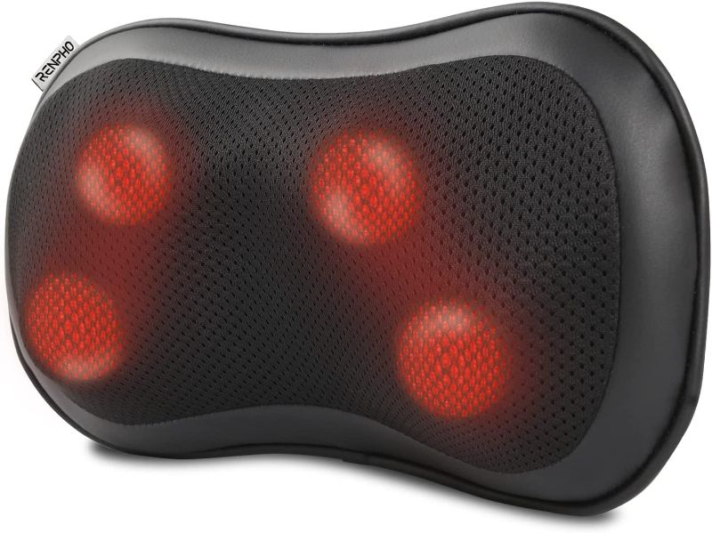 Photo 1 of RENPHO Back Neck Massager with Heat Shiatsu Massage Pillow with Deep Tissue Kneading for Shoulders Lower Back Leg Calf Body Muscle, Gifts for Mom Dad at Car Home Office Chair