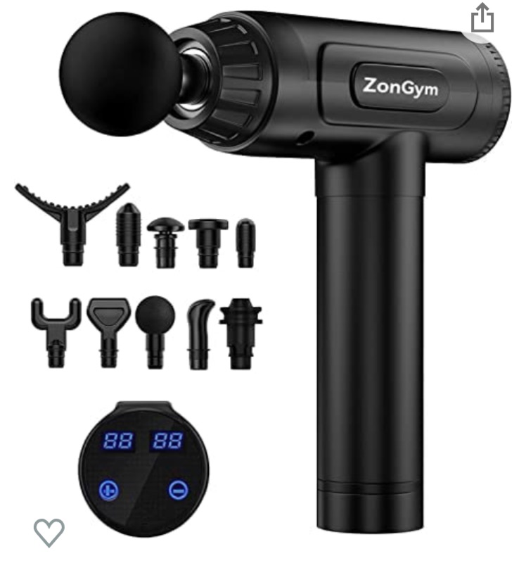 Photo 1 of Cholas Massage Gun, Muscle Therapy Gun for Athletes, Deep Tissue Percussion Body Muscle Massager with 30 Adjustable Speeds, 10 Types of Massage Heads, Handheld Massager for Neck Back Pain Relief