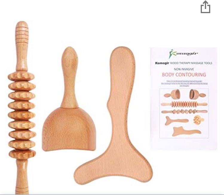 Photo 1 of 3-in-1 Wood Therapy Massage Tools Lymphatic Drainage Massager Wooden Massager Body Sculpting Tools for Maderoterapia Colombiana,Anti-Cellulite,Body Contouring and Shaping