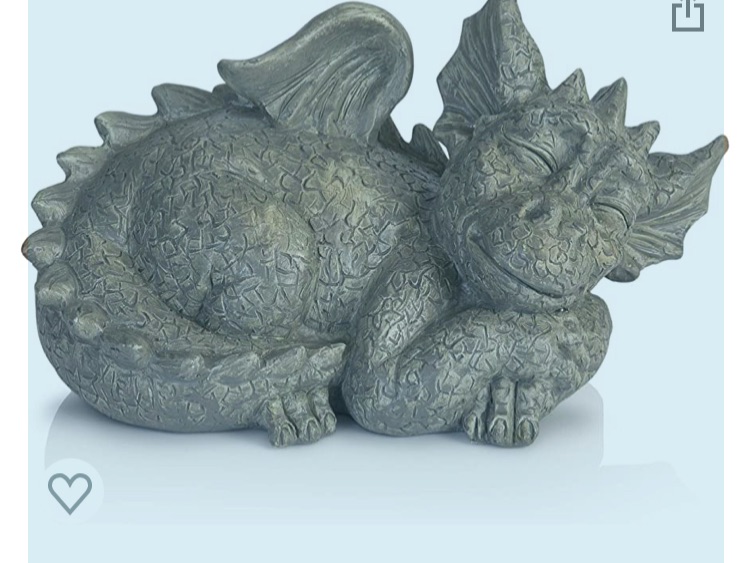 Photo 1 of  Besti Decorative Outdoor Dragon Garden Statue - Cold Cast Ceramic Statue | Lawn and Yard Decoration | Weather-Resistant Finish
 
 
 
 
 
