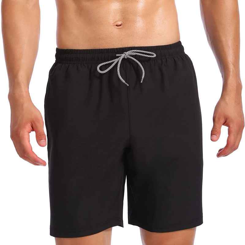 Photo 1 of Biwisy Mens Swim Trunks Quick Dry Beach Shorts Mesh Lining Swimwear Bathing Suits with Pockets-MEDIUM 