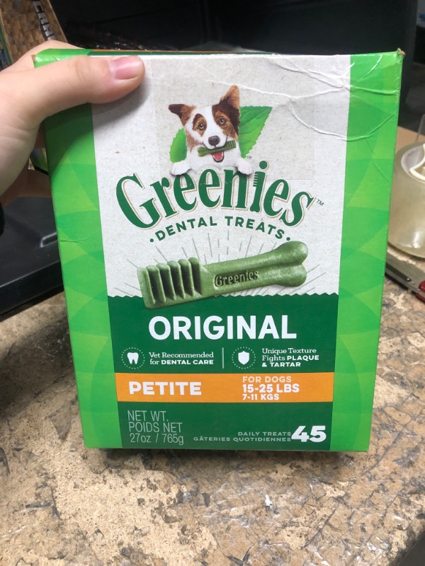 Photo 2 of **best by dec 19,2022**GREENIES Dental Chews Petite Treats for Dogs - TREAT-PAK Package 27 oz. 45 Treats