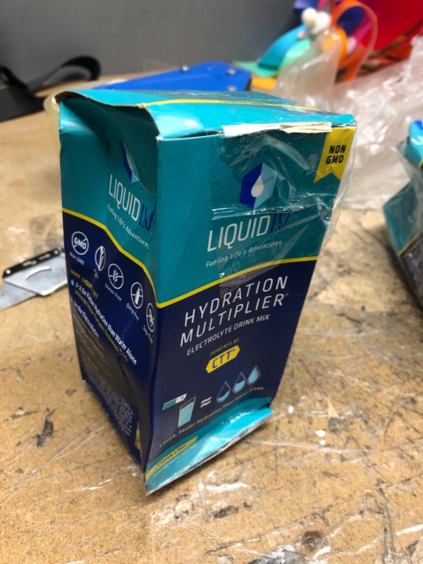 Photo 3 of **best by Mar 21,2024Liquid I.V. Hydration Multiplier, Electrolyte Powder, Supplement Drink Mix Lemon Lime - 0.56 Oz X 10 Pack
