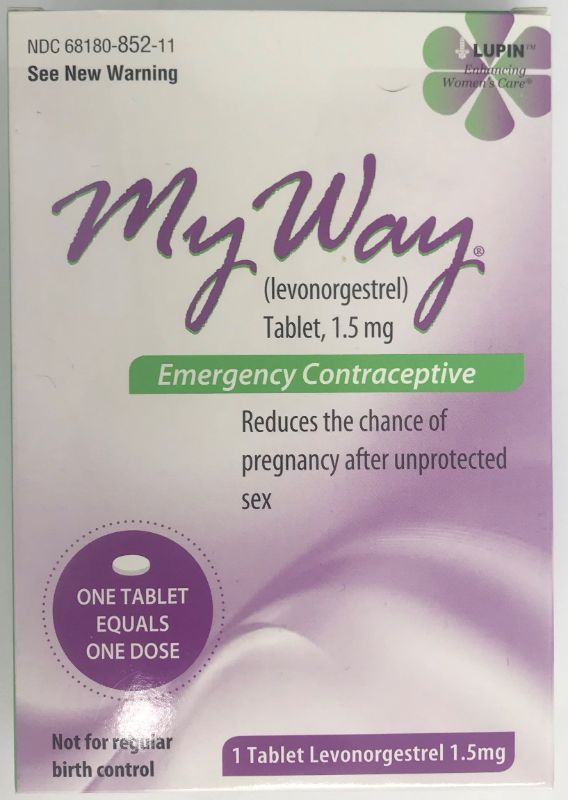 Photo 1 of 2pcks of My Way Emergency Contraceptive Pill Compare to Plan B One-Step Tablet, 1.5 Mg (1201924)** EXP DATE 09/2024
