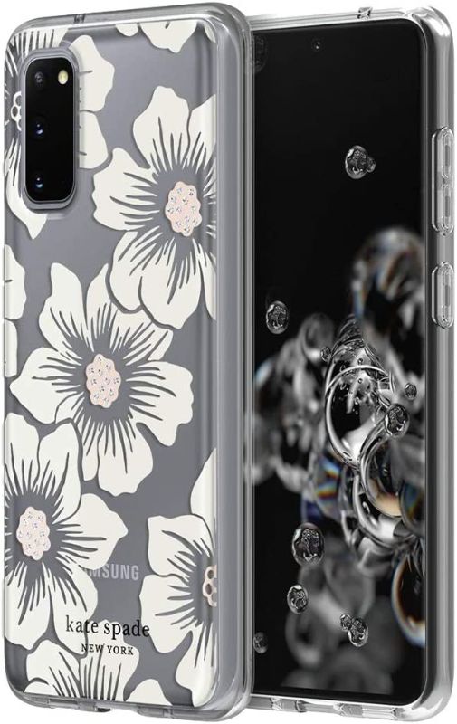 Photo 1 of kate spade new york Protective Hardshell Case (1-PC Comold) for Samsung Small - Hollyhock Floral Clear/Cream with Stones SAMSUNG GALAXY S20
