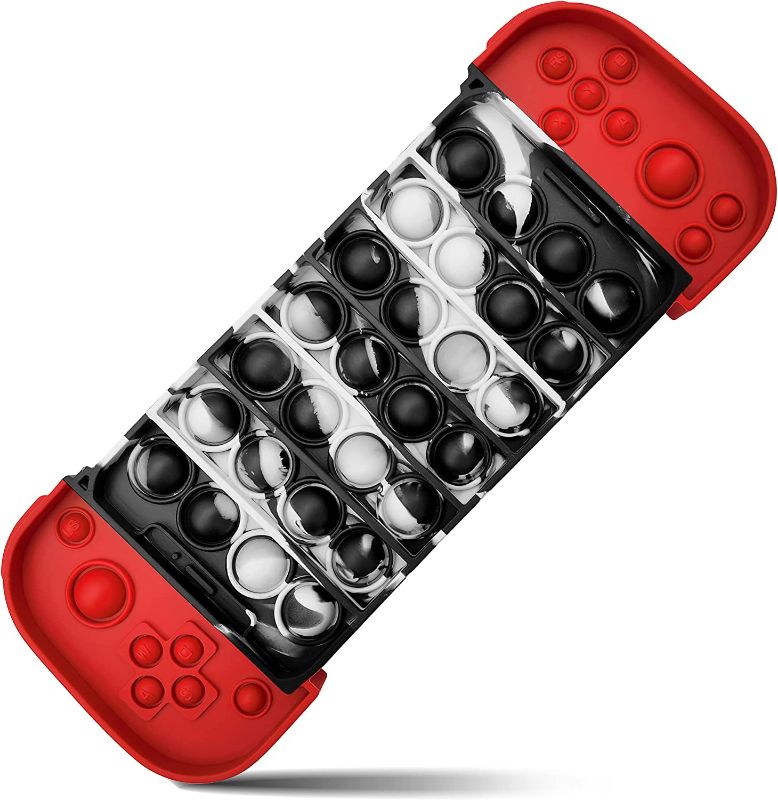 Photo 1 of 3pcks of Pop Game Controller Gamepad Pop Fidget Toy, Stress Relief Pop Gamepad Pop for Boys, Video Game Pop Fidget Poppers Suitable for ADHD, Push Pop Fidget Toy for Boys and Girls (White red Black)
