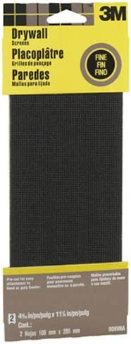 Photo 1 of 3M 9089NA Drywall Sanding Screen, 4 3/16in x 11 1/4 in, 2-Sheet Fine-Grit, Black, 2 Count
2 X PACKS