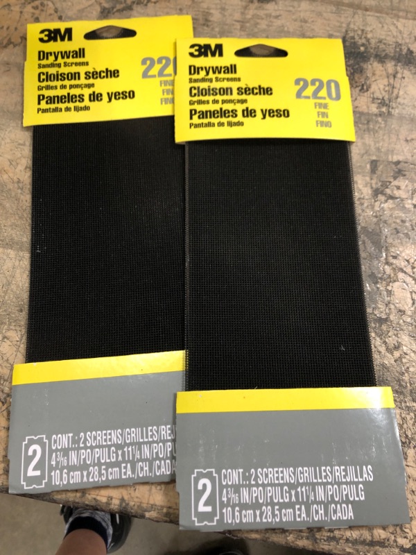 Photo 2 of 3M 9089NA Drywall Sanding Screen, 4 3/16in x 11 1/4 in, 2-Sheet Fine-Grit, Black, 2 Count
2 X PACKS